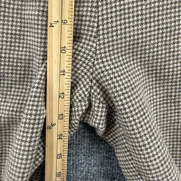 Goelia Dress Pants Womens 6 Brown Wool Mid Rise Wide Leg Office Ladies Career - Picture 9 of 10